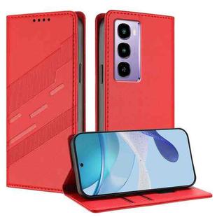 For itel City 100 Embossed Multi-functional Wallet Retro Leather Phone Case(Red)