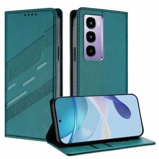 For itel City 100 Embossed Multi-functional Wallet Retro Leather Phone Case(Dark Green)