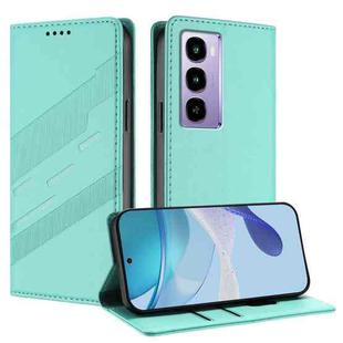 For itel City 100 Embossed Multi-functional Wallet Retro Leather Phone Case(Mint Green)