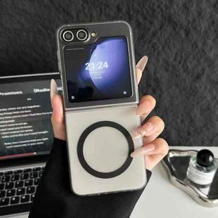 For Samsung Galaxy Z Flip6 5G Skin Feel PC MagSafe Magnetic Folding Phone Case(Black)