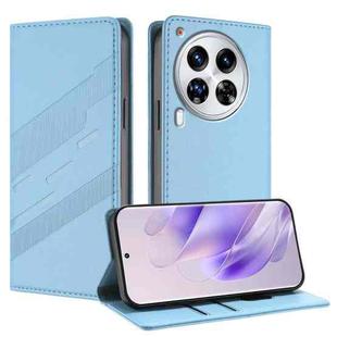 For Tecno Camon 30 Premier Embossed Multi-functional Wallet Retro Leather Phone Case(Light Blue)