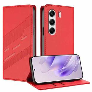 For Tecno Camon 40 Pro 5G Embossed Multi-functional Wallet Retro Leather Phone Case(Red)