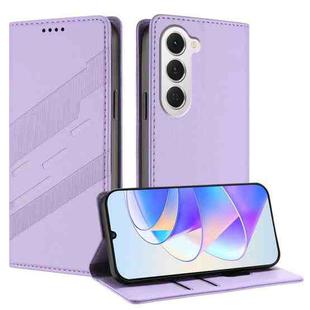 For Tecno Spark 40 Pro 4G Embossed Multi-functional Wallet Retro Leather Phone Case(Light Purple)