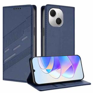 For Tecno Spark 40C Embossed Multi-functional Wallet Retro Leather Phone Case(Dark Blue)