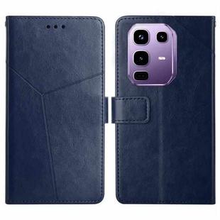 For itel Power 70 Y-shaped Pattern Flip Leather Phone Case(Blue)