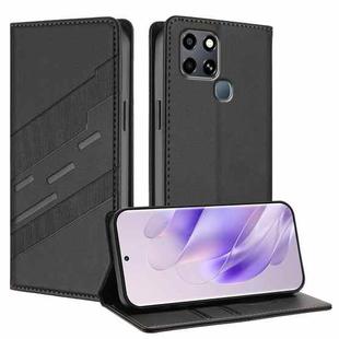 For Infinix Smart 6 Embossed Multi-functional Wallet Retro Leather Phone Case(Black)