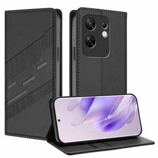 For Infinix Zero 30 4G Embossed Multi-functional Wallet Retro Leather Phone Case(Black)