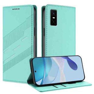 For Infinix GT 30 Pro Embossed Multi-functional Wallet Retro Leather Phone Case(Mint Green)