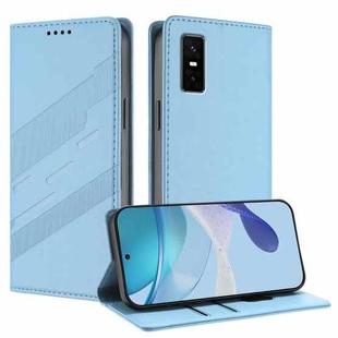 For Infinix GT 30 Pro Embossed Multi-functional Wallet Retro Leather Phone Case(Light Blue)