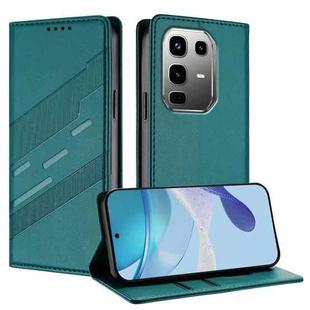 For Infinix Note 50 Pro+ 5G Embossed Multi-functional Wallet Retro Leather Phone Case(Dark Green)