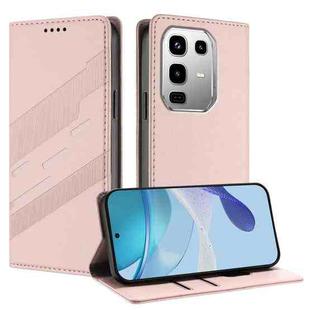For Infinix Note 50 Pro 4G Embossed Multi-functional Wallet Retro Leather Phone Case(Pink)