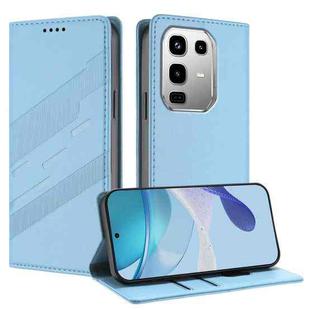For Infinix Note 50 Pro 4G Embossed Multi-functional Wallet Retro Leather Phone Case(Light Blue)