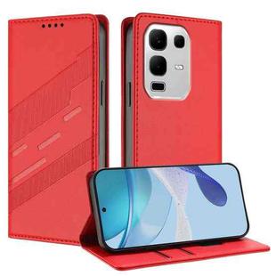 For Infinix Note 50s 5G Embossed Multi-functional Wallet Retro Leather Phone Case(Red)
