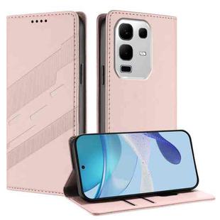 For Infinix Note 50s 5G Embossed Multi-functional Wallet Retro Leather Phone Case(Pink)