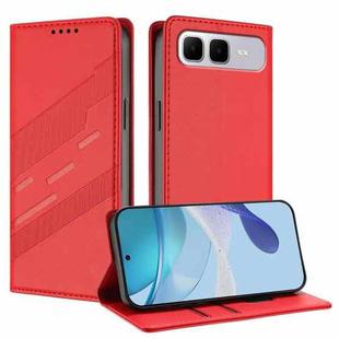 For Infinix Smart 10 Plus 4G Embossed Multi-functional Wallet Retro Leather Phone Case(Red)