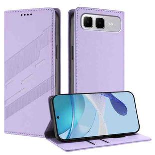 For Infinix Smart 10 Plus 4G Embossed Multi-functional Wallet Retro Leather Phone Case(Light Purple)