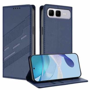 For Infinix Smart 10 Plus 4G Embossed Multi-functional Wallet Retro Leather Phone Case(Dark Blue)