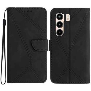 For itel Power 70 Stitching Embossed Leather Phone Case(Black)