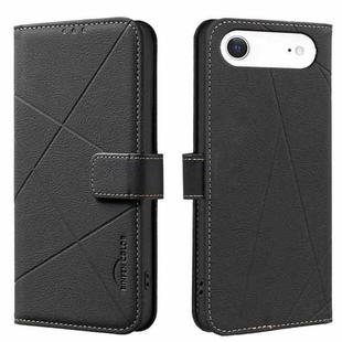 For iPhone 17 Air Geometric Pattern RFID Leather Phone Case(Black)