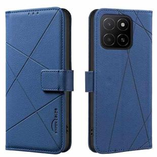 For Honor X5B Geometric Pattern RFID Leather Phone Case(Blue)