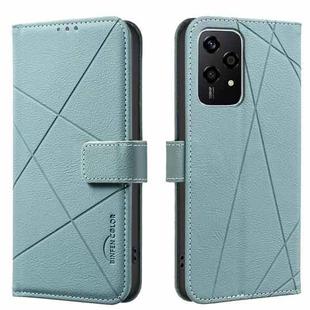 For Honor 200 Lite Geometric Pattern RFID Leather Phone Case(Green)