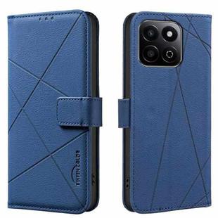 For Honor X7C / 200 Smart Geometric Pattern RFID Leather Phone Case(Blue)
