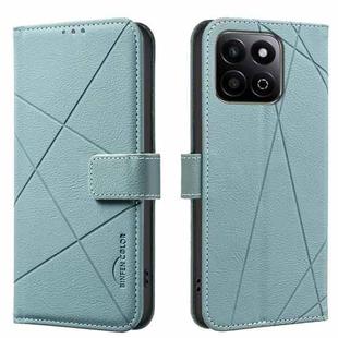 For Honor X7C / 200 Smart Geometric Pattern RFID Leather Phone Case(Green)