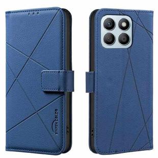 For Honor X8B Geometric Pattern RFID Leather Phone Case(Blue)