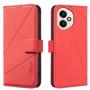 For Honor 400 Global 156.5mm Geometric Pattern RFID Leather Phone Case(Red)
