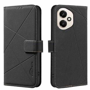 For Honor 400 Global 156.5mm Geometric Pattern RFID Leather Phone Case(Black)