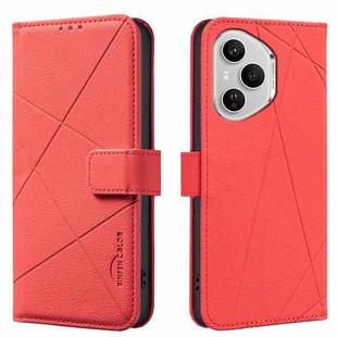 For Honor 400 Pro Global 160.8mm Geometric Pattern RFID Leather Phone Case(Red)
