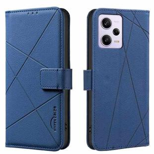 For Redmi Note 12 Pro 5G Global Geometric Pattern RFID Leather Phone Case(Blue)