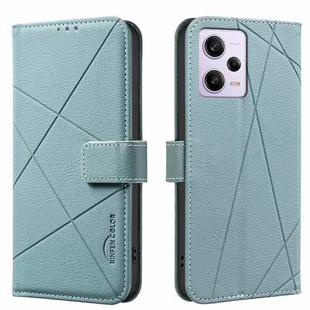 For Xiaomi Poco X5 Pro Geometric Pattern RFID Leather Phone Case(Green)