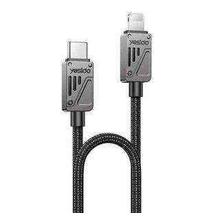Yesido CA195 27W 3A USB-C / Type-C to 8 Pin Zinc Alloy Data Cable, Length:1.2m(Black)