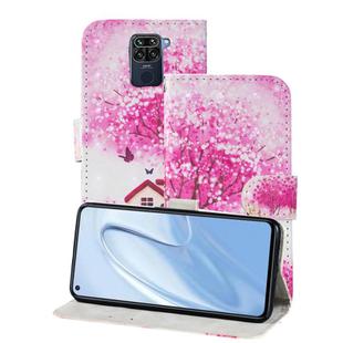 For Xiaomi Redmi Note 9 3D Painting Pattern Coloured Drawing Horizontal Flip PU Leather Case with Holder & Card Slots & Wallet & Lanyard(Tree House)