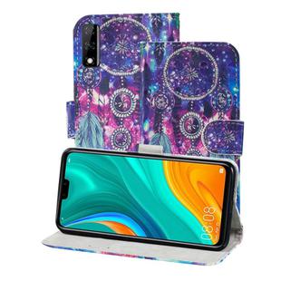 For Huawei Y8s 3D Painting Pattern Coloured Drawing Horizontal Flip PU Leather Case with Holder & Card Slots & Wallet & Lanyard(Starry Wind Chime)