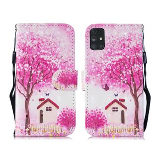 For Samsung Galaxy M31s 3D Painting Pattern Coloured Drawing Horizontal Flip PU Leather Case with Holder & Card Slots & Wallet & Lanyard(Tree House)