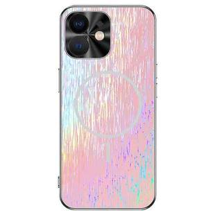 For iPhone 12 Dazzling Acrylic Shockproof MagSafe Phone Case(Pink)