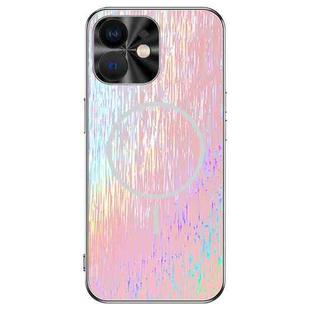 For iPhone 11 Dazzling Acrylic Shockproof MagSafe Phone Case(Pink)