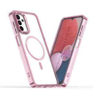 For Samsung Galaxy A13 4G / 5G MagSafe Magnetic Clear Phone Case(Pink)