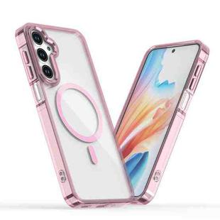For Samsung Galaxy A25 5G MagSafe Magnetic Clear Phone Case(Pink)