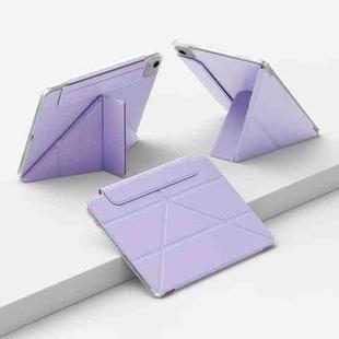 For iPad Air 11 2025 / 2024 Four-corner Anti-collision Magnetic Double-sided Clip Tablet Case(Purple)