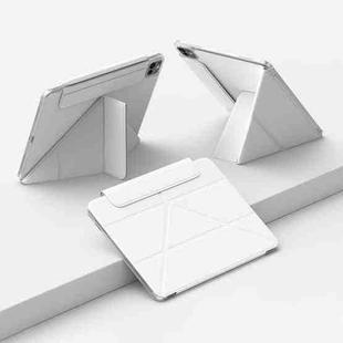 For iPad Pro 11 2024 Four-corner Anti-collision Magnetic Double-sided Clip Tablet Case(White)