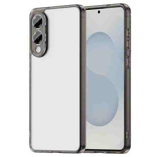 For Samsung Galaxy S25 Edge 5G PC Hybrid TPU Airbag Shockproof Phone Case(Transparent Black)