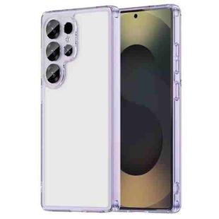 For Samsung Galaxy S25 Ultra 5G PC Hybrid TPU Airbag Shockproof Phone Case(Transparent Purple)