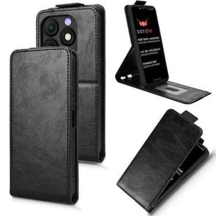 For itel Zeno 10 Magnetic Vertical Flip Leather Phone Case with Buckle(Black)