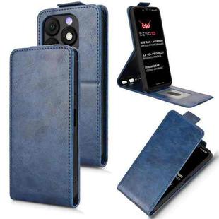 For itel Zeno 10 Magnetic Vertical Flip Leather Phone Case with Buckle(Blue)