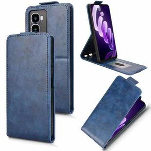 For itel City 100 Magnetic Vertical Flip Leather Phone Case with Buckle(Blue)