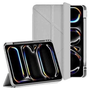 For iPad Pro 11 2024 WIWU 360 Rotation Magnetic Leather Tablet Case(Grey)