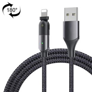 FXCL-WYA0G 2.4A USB to 8 Pin 180 Degree Rotating Elbow Charging Cable, Length:2m(Grey)